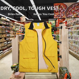 Chaleco Acolchado para Hombre, de Secado Rápido, Impermeable, Transpirable y Reversible |   Uniforme Casual Resistente sin Mangas con Cierre para Supermercado y Comercio Minorista - Product Image 2