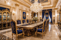 Service de design d'intérieur de manoir, solution d'intérieur de luxe royale européenne pour toute la maison et modélisation 3D