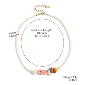 Collier Minimaliste Image Dainty Stack Collier Pendentif en Céramique - Product Image 2