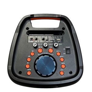 Haut-parleur de fête populaire robuste double 8 pouces 60W avec éclairage LED RGB et batterie 5.3 3600mAh pour utilisation en extérieur et en intérieur - Product Image 5