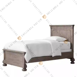 Amerikaans volledig massief houten <span class=keywords><strong>bed</strong></span> voor tienerjongens en -meisjes, 1,2 m modern eenpersoonsbed, op maat gemaakt slaapkamermeubilair - Product Image 6