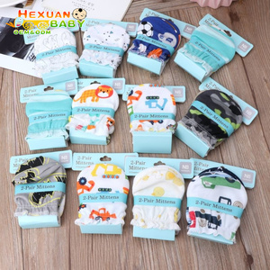 Gants <span class=keywords><strong>anti</strong></span>-rayures tendance en coton pour bébés, Protection faciale contre les nouveau-nés, pièces, 2 paires - Product Image 1