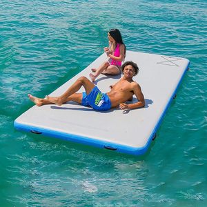 Drop Stitch PVC Recreational Inflatable <b>Floating</b> Platform Inflatable Water Mats Inflatable Dock Island Ocean <b>Fishing</b> Platform - Product Image 4