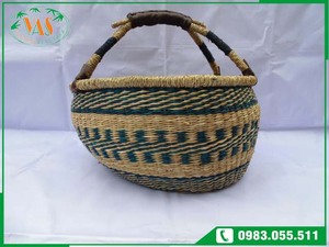 Túi xách nữ bằng cói, cỏ biển, mây đan tay, kiểu dáng túi đeo vai, túi cầm tay, túi đi biển - Product Image 5