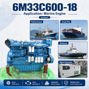 <span class=keywords><strong>Moteur</strong></span> marin authentique SCDC Baudouin série 6M33 441 kW 600 ch 1800 tr/min 6M33C600-18 pour <span class=keywords><strong>bateau</strong></span> de pêche, <span class=keywords><strong>bateau</strong></span> de travail, remorqueur - Product Image 2