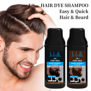 Großhandel 3 in 1 Bio-Haar färbemittel Shampoo Speedy Grey White Haarfarbe Gel für Männer Cover Haarpflege - Product Image 2