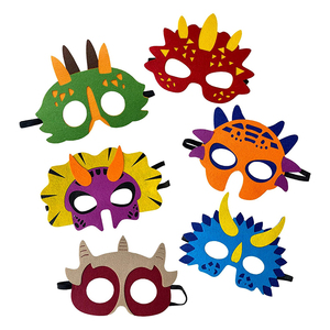 Fait à la main enfant et adulte fête semblant jouer feutre enfants <span class=keywords><strong>animaux</strong></span> masques <span class=keywords><strong>réaliste</strong></span> dinosaure <span class=keywords><strong>masque</strong></span> - Product Image 3