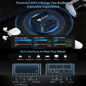 Лидер продаж: Мини-ПК BMAX B9 Plus с поддержкой 3 мониторов, выходом на 24 ГБ ОЗУ, 512 ГБ SSD, процессором Intel <span class=keywords><strong>Core</strong></span> i5-1250P (12 ядер), Windows 11, для рынков ЕС и США - Product Image 5