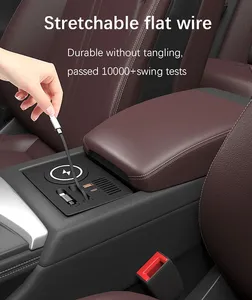 Vtear Docking <span class=keywords><strong>Station</strong></span> per Auto con Cavo di Ricarica Retrattile, Hub e Accessori per Interni Auto per <span class=keywords><strong>Audi</strong></span> <span class=keywords><strong>A4</strong></span> B9 S4 2017-2025 - Product Image 5
