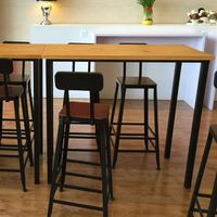 Table de bar rectangulaire moderne nordique en bois massif, durable, de luxe, couleur personnalisable, pour restaurant et centre commercial