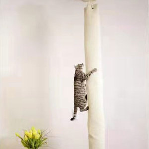 Floor to Ceiling Cat Tree Cat Climbing Tower with Natural Sisal Rope Scratching Tube