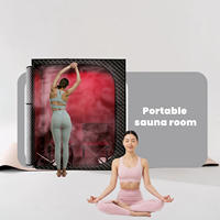 Vente chaude Sauna à vapeur portable en cèdre rouge moderne pour 2 personnes avec fenêtres en traverse pour villa et usage familial