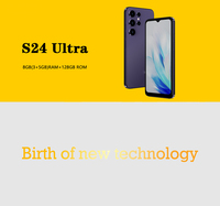 هاتف محمول S24 Ultra 3GB RAM + GB ROM بوصة ثنائية SIM mAh بطارية 5 + 13 كاميرا Android 4G هاتف ذكي
