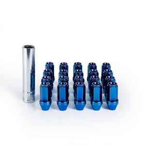 Lug Nuts Hex Iron With Aluminum Caps Chrome Finish For <b>Wheel</b> Hub <b>Replacement</b> Repair General Use - Product Image 3
