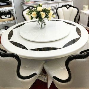 <span class=keywords><strong>Table</strong></span> à <span class=keywords><strong>manger</strong></span> en <span class=keywords><strong>marbre</strong></span> <span class=keywords><strong>noir</strong></span> blanc pliable réglable assemblé extensible pour la maison appartement hôtel ou meubles d'entrée scolaire - Product Image 6