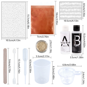 Tự làm nhỏ giọt keo khuôn xử lý khay khuôn rõ ràng Silicone Nhựa trái cây khay Coaster với xử lý xử lý - Product Image 5