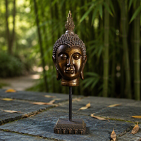 Personnalisation de diverses statues de Bouddha, statues de Bouddha en résine dorée, statues de Bouddha Feng Shui, sculptures d'artisanat pour la maison, figurines religieuses