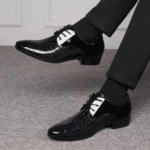 S0068X Nouveaux Chaussures Oxford pour Homme en Cuir Véritable de Vachette de Première Qualité, Style Gentleman, Bord Ouvert, Broderie Perle, Tendance Automne Légère - Product Image 3