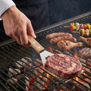 Nouvel ensemble d'accessoires de barbecue en acier inoxydable 3 pièces avec manche long, outils plats écologiques pour les meilleurs chefs, restaurants et activités de plein air - Product Image 3