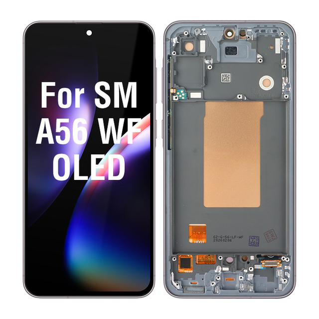 AMOLED Screen Display for Samsung A56 With Frame OEM Mobile Phone Replacement Digitizer Fix Phone Screen Panel