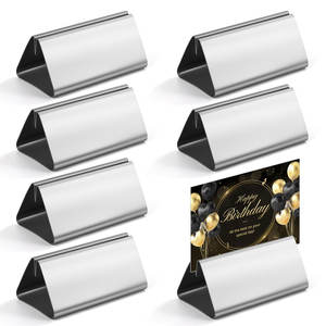 Porte-numéros de <span class=keywords><strong>table</strong></span> en acier inoxydable pour <span class=keywords><strong>mariage</strong></span>, bureau, étiquettes, photos, menus, banquets, anniversaires - Product Image 1