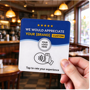 Disponibile: Carta NFC in Acrilico per Recensioni, Stampa Personalizzata, Espositore NFC per Recensioni per Ristoranti, Caffè, Hotel, Negozi - Product Image 2