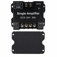 Amplificateur de signal LED 1 canal 30A DC 5V 12V 24V pour bande LED, amplificateur de couleur unique pour projet d'éclairage à grande échelle, extension de puissance