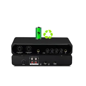 रिचार्जेबल लाइव स्ट्रीम प्रसारण उपयोग 2X2 साधन डीएसपी ऑडियो इंटरफ़ेस कराओके यूएसबी साउंड कार्ड