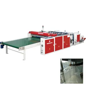 PE LDPE polyethylene flying knife cutting plastic big garbage bag machine double heat sealing bag making machine