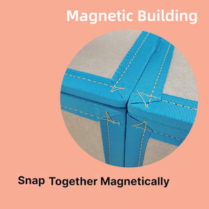 Una casa magnetica A forma quadrata per i bambini per assemblare Set facilmente A scatto insieme con pannello quadrato e triangolo Booster Pack - Product Image 5