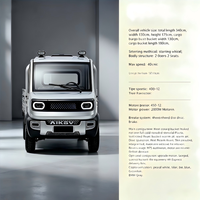 Mini camion électrique 4 roues 2 places, petit véhicule utilitaire, véhicule multi-usage