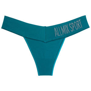 Hoge Kwaliteit Custom Logo Sport Yoga Vrouwen Sexy Low V Rise Ademende Sexy Mesh Ondergoed Slips Panty Strings Voor Vrouwen - Product Image 5