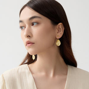 Nuevo diseño, joyería de plata de ley 925, pendientes de aro de disimetría originales para mujer, 2024 iNature - Product Image 6