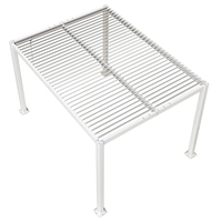 Usine directement manuel classique persienne Pergola Kit Double baie 3X4 mètres en aluminium persienne Pergola pour arrière-cour Patio pelouse