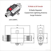 Protecteur de surtension d'antenne coaxiale anti-foudre pour répéteur radio CA-23RP/CA-35RS PL259 SO239 N 50 Ohm