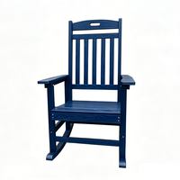 Fauteuils à bascule durables en plastique pour jardin extérieur, chaises à bascule en bois et plastique pour patio et jardin