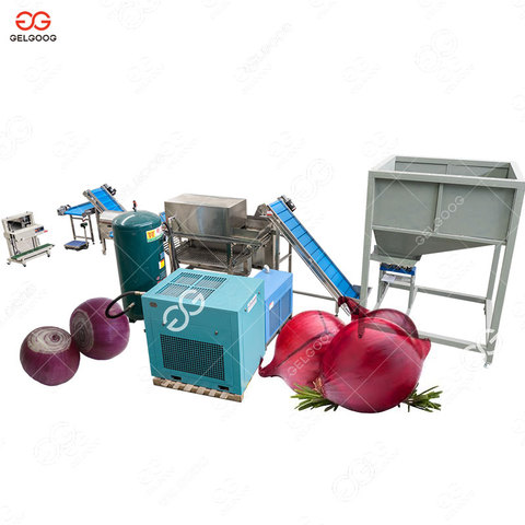 Professional High Output Big Capacity 1300Kg/Hr White Onion Skin Peeler Single Conveyor Onion Peeling Onion Skin Removal Machine