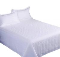 Drap de lit en satin à rayures étoilées pour hôtel, drap de lit d'une seule pièce, drap de lit blanc épais crypté chez l'habitant