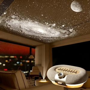 Lampe <span class=keywords><strong>de</strong></span> <span class=keywords><strong>Projection</strong></span> Étoilée avec Enceinte Bluetooth et Machine à Bruit Blanc – Cadeau Créatif pour Anniversaires et Festivals (Hommes et Femmes) - Product Image 1