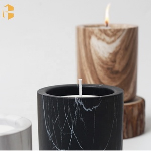 Vase de bougie en ciment de décoration de maison moderne pot en céramique de bougie parfumée avec design en <span class=keywords><strong>marbre</strong></span> - Product Image 5