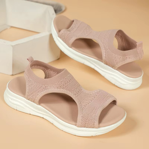 Chaussures pour femmes Été 2025 : <span class=keywords><strong>Sandales</strong></span> de sport décontractées confortables, <span class=keywords><strong>Sandales</strong></span> <span class=keywords><strong>compensées</strong></span> de plage pour femmes, <span class=keywords><strong>Sandales</strong></span> romaines en maille tricotée pour femmes - Product Image 6