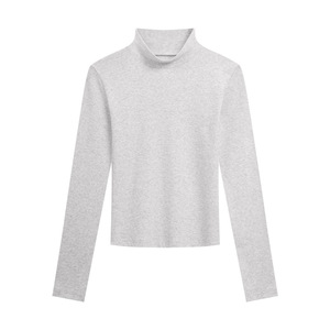 T-shirt pour femme, coupe classique, <span class=keywords><strong>col</strong></span> roulé, basique, manches longues, sous-vêtement - Product Image 1