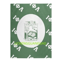 Couverture polaire personnalisée de haute qualité pour sororité, vente en gros, couverture douce et chaude pour canapé et lit, couverture en flanelle pour la maison, cadeau de vacances