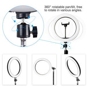Éclairage <span class=keywords><strong>Ring</strong></span> Light à LED de 26cm pour photographie et maquillage, lumière à intensité réglable, 10 pouces, 3000-6500K, offre spéciale - Product Image 5