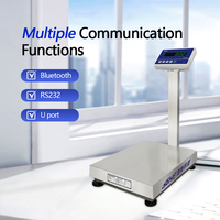Báscula de plataforma con pantalla LED de alta precisión, compatible con software ERP de almacenamiento de transmisión en tiempo real, 100-800KG