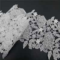 Perlé lait soie dentelle Lolita robe accessoires fleur ondulée brodé manchette ourlet personnalisé largeur haute nouvelle dentelle tissu en gros