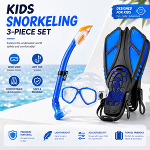 Ensemble de plongée <span class=keywords><strong>pour</strong></span> enfants DOVOD : palmes réglables, <span class=keywords><strong>masque</strong></span> de plongée <span class=keywords><strong>et</strong></span> <span class=keywords><strong>tuba</strong></span> à embout sec <span class=keywords><strong>pour</strong></span> l'aventure sous-marine à la plage <span class=keywords><strong>et</strong></span> à la <span class=keywords><strong>piscine</strong></span> - Product Image 1