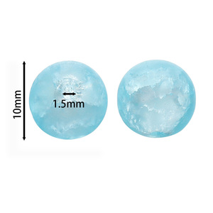 Perles en verre givré 10 mm, rondes, translucides, dégradées, pour la fabrication de bracelets - Product Image 1