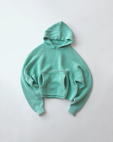 Fournisseur Vérifié de Premier Plan – Sweat à Capuche Tricoté Personnalisé en Gros, Coupe Oversize Boxy, Pull Côtelé, OEM, Marque Privée, Hauts en Tricot Sur Mesure