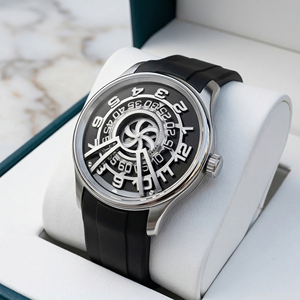 Montre mécanique automatique avec logo personnalisé, verre saphir en dôme 3D, fonction rotative unique, bracelet en caoutchouc silicone, réserve de marche - Product Image 1
